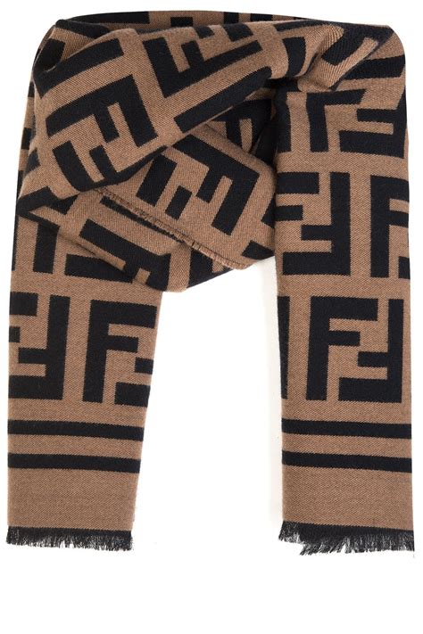 fendi scarf black and brown|Fendi authentication scarves.